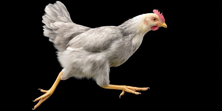 dynamic angle wildlife action photo of dynamic pose chicken