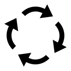 リサイクルマークのアイコン　シンプルなピクトグラム
