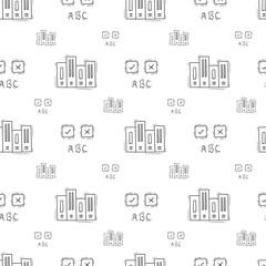 school supplies pattern, education seamless pattern, doodle school seamless pattern, hand drawn education pattern background, doodle school background