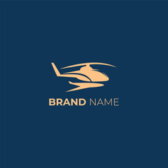 Helicopter Brand Logo for Aviation and Transportation Company