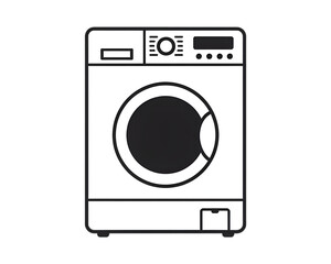 illustration of washing machine on transparent background