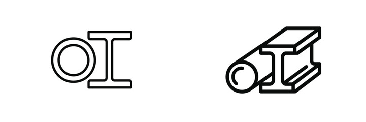 Differences between various styles of letters O and I shown in simple black line drawings at a neutral backdrop