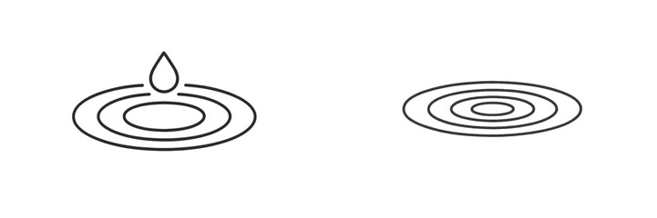 Ripples forming from a single droplet creating concentric circles in still water during a tranquil moment