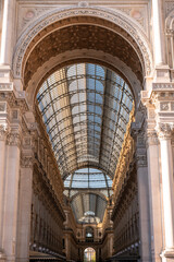 Fototapeta premium galleria vittorio emanuele ii milan italy