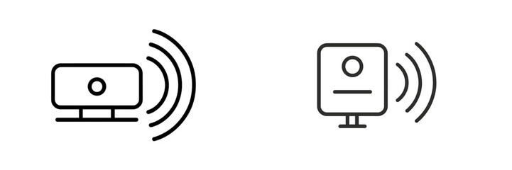 Wireless technology icons representing streaming and connectivity solutions in a modern design