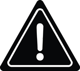 Warning Triangle with Exclamation Mark – Caution Alert Symbol Vector