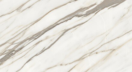Obraz premium Elegant White Marble Texture with Grey Veins Ideal for Luxury Design Projects Backgrounds