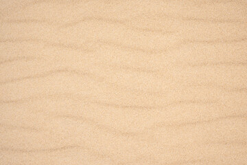Top view on the sand dunes. The texture of sand