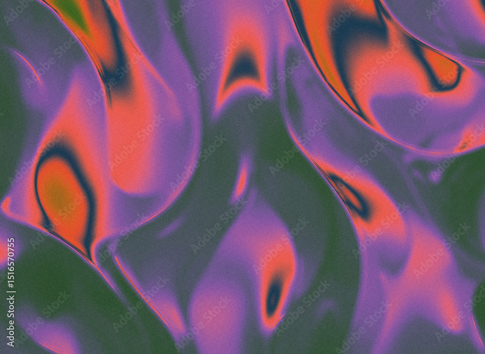 Wall mural abstract blurred wavy grainy gradient background texture. digital grain dust soft noise effect patte