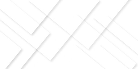 Abstract white and grey modern minimalistic pale geometric pattern white square shape with futuristic white line with square shape shadow background. vector illustration, White.
