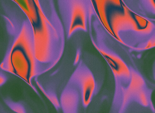 Abstract blurred wavy grainy gradient background texture. Digital grain dust soft noise effect pattern. Lo-fi vintage retro fluid colors. For poster, website, app, prints, flyer or music album cover