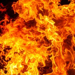 Flames of fire close view background