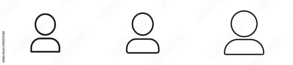 Poster simple outline drawings of three human figures represent various roles or identities in a minimalist