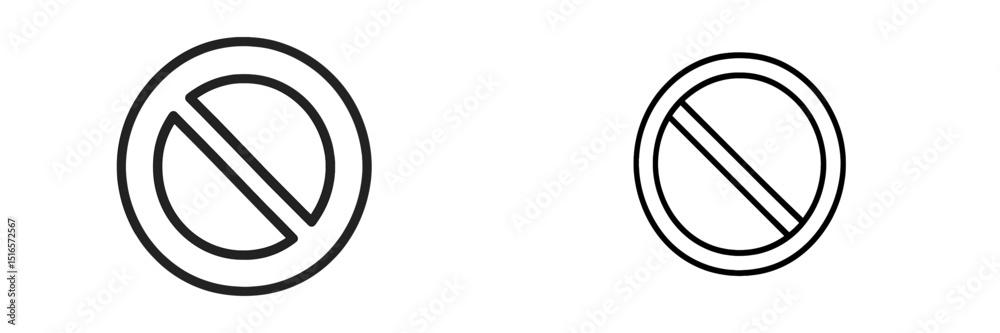 Poster simple and clear no entry symbols in black and white illustrating restricted access for safety and g