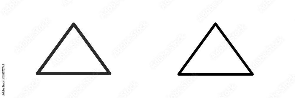 Leinwandbilder Different styles of triangular shapes shown side by side displaying variations in line thickness and design simplicity