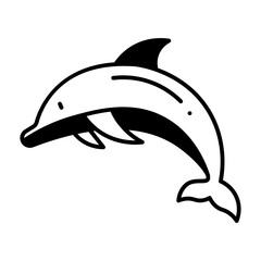 Dolphin Fish dualtone icon