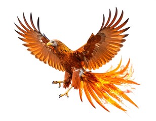 Fiery bird in flight (1)