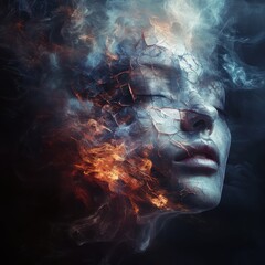 abstract smoke background By Generated AI