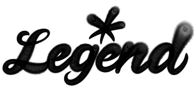 Graffiti tag of the word "LEGEND" in black spray paint style. Urban street art on transparent background, symbolizing greatness, legacy, and bold masculine energy in hip hop and street culture designs