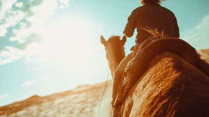 Horseman Riding Sunset