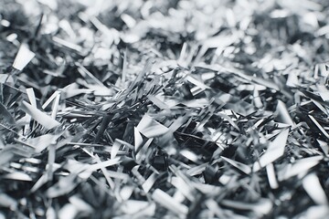 Abstract monochrome shapes metallic reflections