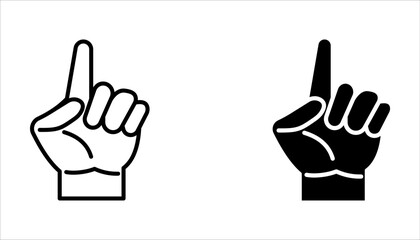 Set of hand gestures linear icons, vector illustration on white background.