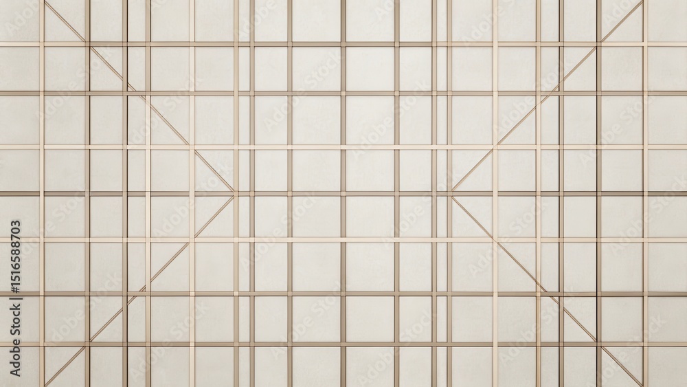 Aufkleber Abstract Grid Pattern Intersecting Lines and Subtle Textures Create a Modern Architectural Design