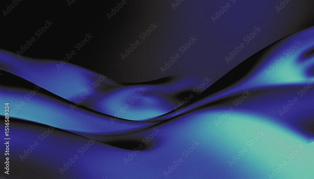 Wall mural abstract blurred wavy grainy gradient background texture. digital grain dust soft noise effect patte