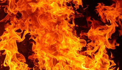 Flames of fire close view background
