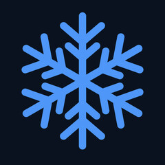 Icono de frio para refrigeración de temperatura en industria o aire acondicionado aislado en fondo negro