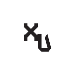 Obraz premium XU Alphabet design modern futuristic Initial monogram sport logo alphabet esport gaming