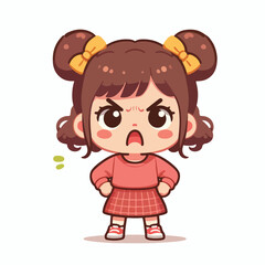 little girl is angry