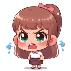 little girl is angry