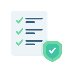 Safety Check flat color icon