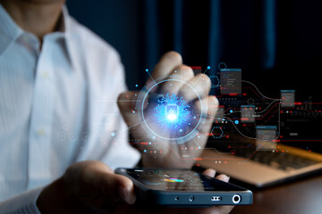 Fototapeta premium AI Chatbot Smart Digital Customer Service Application Concept