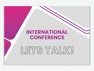 Modern simple business conference backdrop design template layout