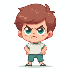 little boy is angry