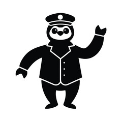 Sloth Police Officer Cartoon