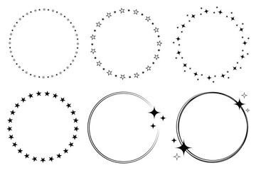 Set of stars frame minimalist