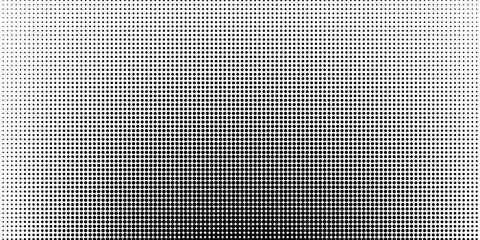 Dotted gradient vector illustration, white and black halftone background, horizontal seamless dotted lines, monochrome dots texture backdrop, retro effect. modern
