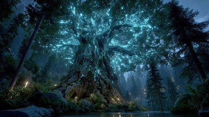 The Bioluminescent Symbiotic Grove