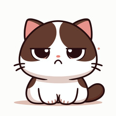 cat with a flat and indifferent expression