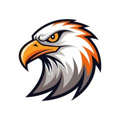 eagle head logo icon silhouette vector