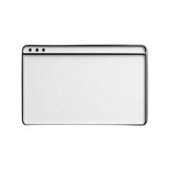 Minimalistic design of a blank digital screen template.