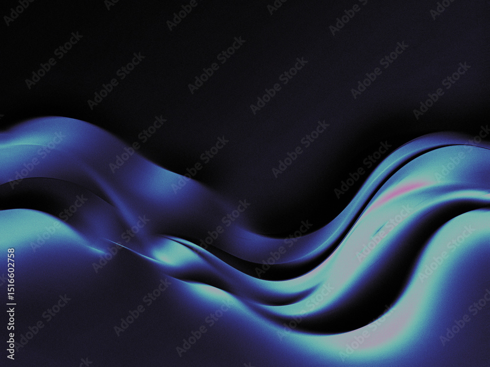 Wall mural abstract blurred wavy grainy gradient background texture. digital grain dust soft noise effect patte