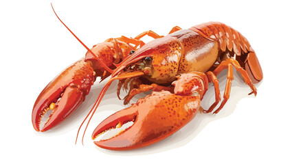 Detailed Boiled Narrow-Clawed Crayfish Vector Illustration for Professional Use