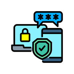 Two Factor lineal color icon