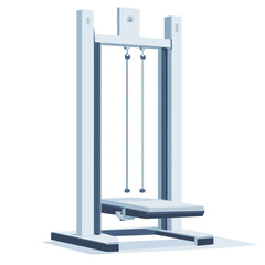 Detailed Physics Apparatus in White Background with Precision Mechanic Design for Education