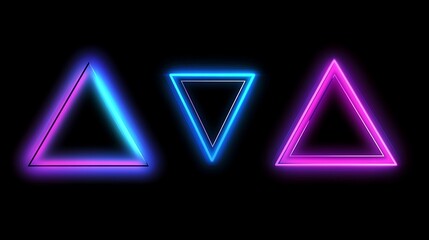 Neon Triangles Design