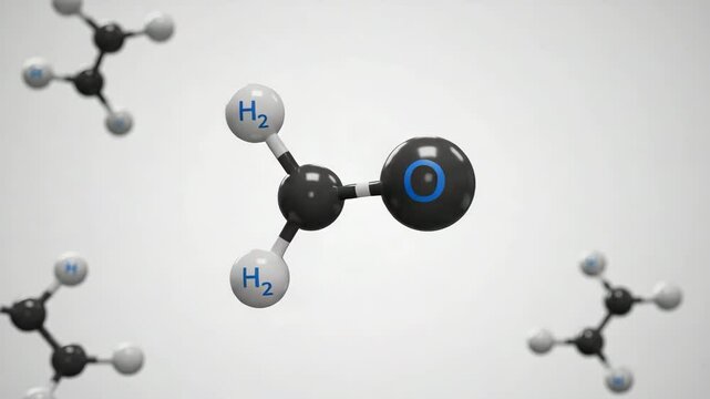3D molecular structure of water molecule with hydrogen atoms 